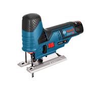 Bosch GST 10,8 V-LI Scie Sauteuse 10.8V Li-Ion 2Ah, Course 18mm, 2800 SPM, Biseau 45°, LED, Softgrip, Bois 70mm, Acier/Alu 3mm, 1.5kg