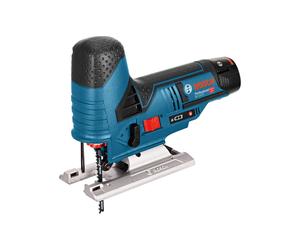 Bosch GST 10,8 V-LI Scie Sauteuse 10.8V Li-Ion 2Ah, Course 18mm, 2800 SPM, Biseau 45°, LED, Softgrip, Bois 70mm, Acier/Alu 3mm, 1.5kg