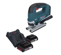 Bosch GST 18V-125 B Professional Scie sauteuse sans fil 18 V 125 mm Brushless + 2x batterie 2,0 Ah + chargeur