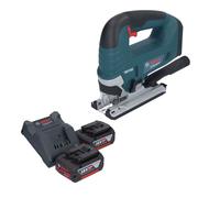 Bosch GST 18V-125 B Professional Scie sauteuse sans fil 18 V 125 mm Brushless + 2x batterie 4,0 Ah + chargeur