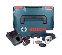 Bosch GWS 12V-76 Professional Meuleuse angulaire sans fil avec boîtier L-Boxx + 2x Batteries GBA 3,0 Ah + 1x Chargeur GAL 1230