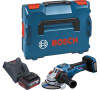 Bosch GWS 18V-15 PSC Professional Meuleuse angulaire sans fil 18 V 125 mm BITURBO Brushless + 1x batterie 4,0 Ah + chargeur + L-Boxx