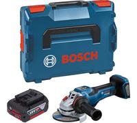 Bosch GWS 18V-15 PSC Professional Meuleuse angulaire sans fil 18 V 125 mm BITURBO Brushless + 1x batterie 4,0 Ah + L-Boxx - sans chargeur