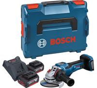 Bosch GWS 18V-15 PSC Professional Meuleuse angulaire sans fil 18 V 125 mm BITURBO Brushless + 2x batterie 4,0 Ah + chargeur + L-Boxx