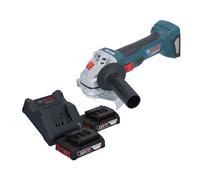 Bosch GWS 18V-7 Professional Meuleuse angulaire sans fil 18 V 125 mm Brushless + 2x batterie 2,0 Ah + chargeur