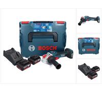 Bosch GWX 18V-15 SC Professional Meuleuse angulaire sans fil 18 V 125 mm BITURBO X-LOCK + 2x batterie 5,0 Ah + chargeur + L-BOXX
