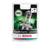 Bosch H4 Ampoule de Phare Halogène de Jour Longue Durée, 12 V 60/55 W, Longue Durée de Vie - Culot P43t - 1 Ampoule de Rechange
