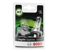 Bosch H7 Ampoules de Phare Halogène de Jour Longue Durée, 12 V 60/55 W, Longue Durée de Vie - Culot PX26d - Pack de 2 Ampoules de Rechange pour Voiture