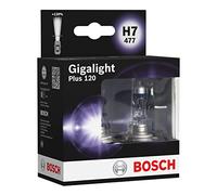 Bosch H7 Plus 120 Gigalight Ampoule de Phare Halogène, 12V 55 W, Faisceau Lumineux 120% plus Long - Culot PX26d - Pack de 2 Ampoules de Rechange pour Voiture