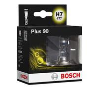 Bosch Lampes de phare H7 Plus 90 – 12 V 55 W PX26d – 2 ampoules blanches
