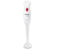 Bosch Hausgeräte Mixeur plongeant CleverMixx MSM14000, pied de mixeur amovible, poignée ergonomique, boîtier léger, couteau à 4 lames, nettoyage facile, 400 W, blanc/rouge