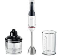 Bosch Haushalt MSM4W220 Mixeur plongeant 600 W avec blender, avec verre doseur, avec embout hâchoir, sans BPA blanc, gris