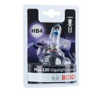 Bosch HB4 Plus 120 Gigalight Ampoule de Phare Halogène, 12 V 51 W, Faisceau Lumineux 120% plus Long - Culot P22d - 1 Ampoule de Rechange