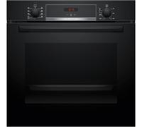 Bosch HBA534BB3 Four encastrable EcoClean : nettoyage de la paroi arrière sans aucun détergent, écran LED rouge, noir, 60 x 60 cm