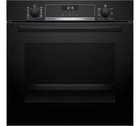 Bosch HBG537BB4 Four encastrable 60 x 60 cm, série 6, fonction Air Fry, 10 programmes automatiques, air chaud 3D pour une chaleur uniforme sur 3 niveaux, assistance de nettoyage avec vapeur d'eau
