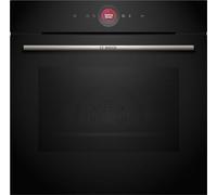 Bosch HBG7341B2 Série 8 Four encastrable Home Connect : contrôle à distance, assistant de cuisson, écran tactile, recettes préréglées, 60 x 60 cm, noir