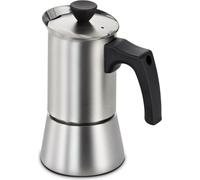 Bosch HEZ9ES100 Cafetière espresso, 4 tasses, 200 ml, adapté à l'induction, poignée thermo-isolante, acier inoxydable