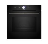 Bosch HMG776NB1 Série 8 Four encastrable intelligent avec fonction micro-ondes, 60 x 60 cm, noir, fabriqué en Allemagne, pyrolyse, Air Fry, anneau de commande numérique, écran tactile, programmes