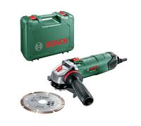 Bosch Home and Garden 06033A2401 - PWS 750-115 Mini Grinder + AVG + DD 750 W. 12,000 rpm. 115 mm. Système de protection contre l’étanchéité. Disque diamant 115 mm. Poignée anti-vibration. Couverture de protection. Mallette.