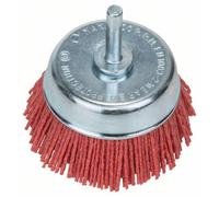 Bosch Home and Garden 2 609 256 525 - Brosses de Boîte de perçage, fil de nylon con Corindon abrasif moyen, grain K80, 75 mm