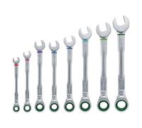 Bosch Home and Garden Home and Garden Set de 8 clés mixtes à cliquet Bosch (clés mixtes haute performance ultra-pratiques, de grande qualité résistantes à la rouille, codage des tailles par couleur)
