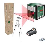 Bosch Home and Garden Laser lignes Quigo Plus avec trépied (alignement facile à des distances égales et variables grâce aux marquages sur la ligne laser, livré dans un carton)