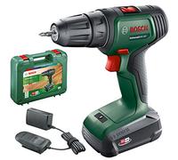 Bosch Home and Garden perceuse-visseuse sans fil UniversalDrill 18V (1 batterie, système 18 V, livré avec deux embouts de vissage et coffret)