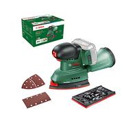 Bosch Home and Garden Ponceuse sans fil Bosch UniversalSander 18V-10 (livré dans un carton sans batterie ; 18V ; pour travail du bois ; 2 feuilles abrasives), Vert