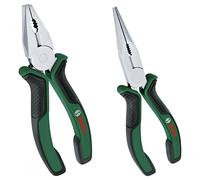 Bosch Home and Garden - Set de 2 pinces (pince universelle et pince à bec long endurantes, précises, de grande qualité pour usages multiples ; ergonomiques, avec revêtement mat)