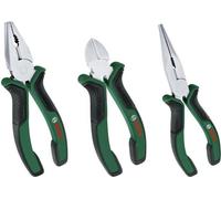 Bosch Home and Garden - Set de 3 pinces (universelle, a bec long, coupante diagonale endurantes ergonomiques)