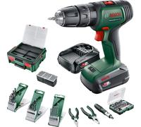 BOSCH Home & Garden 06039D4108 BOSCH Home & Garden UniversalImpact 18V+46AC+SBX Kit perceuse-visseuse à percussion sans fil 18,0 V, avec 1 batterie