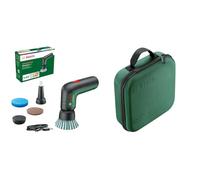 Bosch Home & Garden Brosse de Nettoyage électrique UniversalBrush(Batterie intégrée de 3,6 V, câble Micro USB 4 Accessoires de Nettoyage fournis, dans Un Emballage en Carton)+Bosch Boîte de Rangement