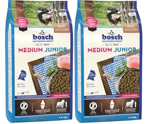 Bosch HPC Medium Junior - Aliments secs pour Chiots de Races Moyennes - 1 x 3 kg (Lot de 2)