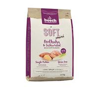 bosch HPC SOFT Mini Pintade & Patate Douce - Aliments pour chiens semi-moelleux pour chiens adultes de petite race - Monoprotéine - Sans céréales - 1 x 2,5 kg