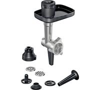 Bosch MUZS6HA Accessoire pour robot de cuisine, hachoir à viande, disque perforé 8 mm, disque perforé 3 mm, embout de remplissage de saucisses, embout kebbe, adaptateur, pour robot de cuisine série 6,
