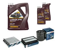 Bosch Inspection Set 7L mannol Longlife 504/507 5W-30 pour Mazda 3 Bm Bn 2.0