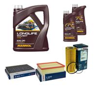 Bosch Inspection Set 7L mannol Longlife 504/507 5W-30 pour 'Origine Audi A4