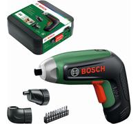 Bosch Visseuse sans fil IXO 8 – adaptateurs d'angle et excentré, jeu de 10 embouts, batterie, boîte
