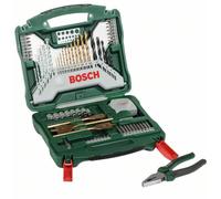 BOSCH Jeu d'accessoires X-Line 70 pièces avec pinces dans un coffret d'accessoires 2607017197