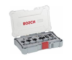 Bosch Jeu d'arêtes et de fraises pour arêtes Bosch 1/4" tige 6 pièces Quantité:1