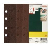 Set de papiers abrasifs pour ponceuse vibrante avec bande auto-agrippante, perforé Bosch Accessories 2607019495 Grain 60, 80, 120