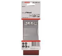 BOSCH Jeu de 3 bandes abrasives X440 60 x 400 mm, 60 ; 80 ; 100 2608606007