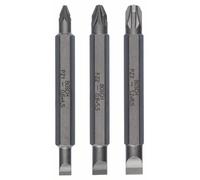 BOSCH Jeu de 3 lames double face PH1, PZ1, S 0,6x4,5 ; PH2, PZ2, S1,0x5,5 ; 60mm 2607001745