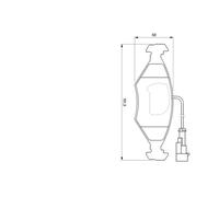 BOSCH - Jeu de 4 plaquettes de frein 0 986 424 543 - Réf. 0986424543