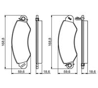 BOSCH - Jeu de 4 plaquettes de frein 0 986 494 300 - Réf. 0986494300