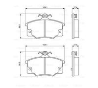 BOSCH Jeu De Plaquettes De Frein Disque Pour Fiat Barchetta 1.8 16V Punto 55 1.1