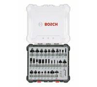 BOSCH Jeu mixte de fraises profilées avec broche Ø 8 mm, 30 pièces 2607017475