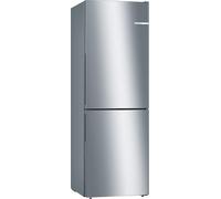 Bosch KGV33VLEAS Série 4 - Réfrigérateur combiné, pose-libre, LowFrost | Inox, 288 L, VitaFresh, Tiroir de congélation Big Box, éclairage LED