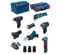 BOSCH Kit 12V BMK7-28CD3 (GSR 12V-15+GDR 12V-105+GWB 12V-10+GWS 12V-76+GOP 12V-28+GSA 12V-14+GLI 12V-80+3 x 3,0 Ah+2xL-Boxx)
