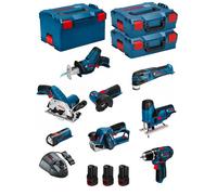BOSCH Kit 12V BMK8-28FD3 (GSR 12V-15 + GKS 12V-26 + GWS 12V-76 + GST 12V-70 + GOP 12V-28 + GSA 12V-14 + GLI 12V-80 + GHO 12V-20)